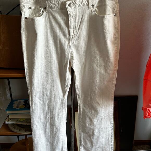 Michael Kors Denim - Michael Kors White Straight Leg Denim Jeans
